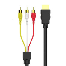 AV to 3RCA Cable High Resolution for PC Laptop to HDTV