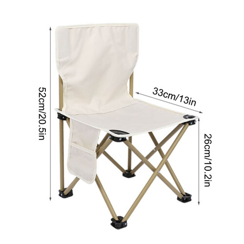 Portable Folding Camp Chair with Mesh Pocket and Storage Bag 1