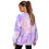 Γυναικείο φούτερ με στάμπα Tie Dye, με μακριά μανίκια, πουλόβερ με φαρδιά λαιμόκοψη 2
