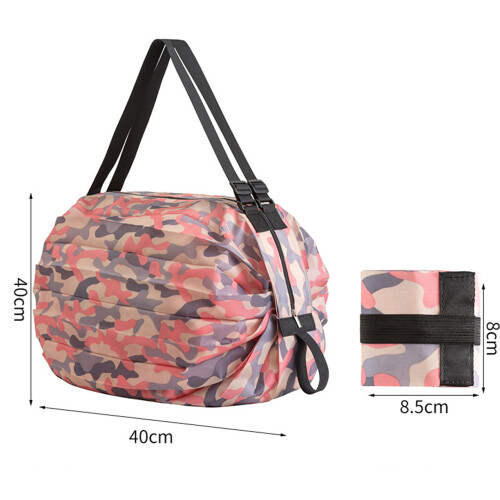 Foldable Nylon Grocery Bag 40x40cm Large Capacity 1