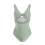 Women's Ribbed One-Piece Swimsuit Square Neck Modest 5