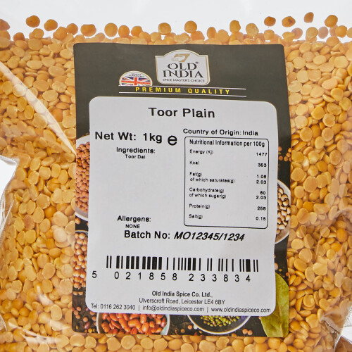 Old India Toor Plain 1kg 1