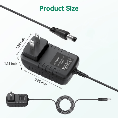9VDC AC Adapter Power Cord Replacement Compatible with Atari Flashback 2 Classic Game Console Flash Back 1