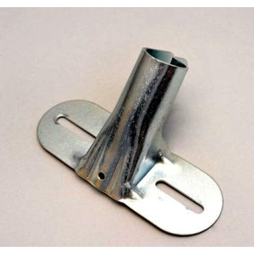 Broom Handle Bracket. British Made by James Hutton. Silver 2