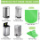 200 Counts 1.2 Gallon 6L Small Biodegradable Bin Bags, Compostable Caddy Liners 2