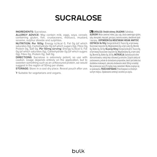 Bulk Sucralose Powder, Zero Calorie Sweetener, 100 g 2