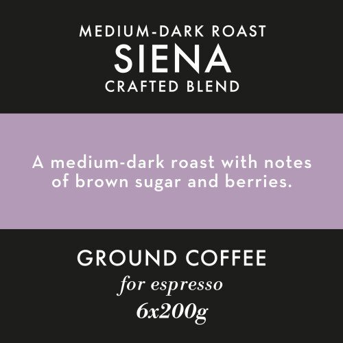 Caff? Nero Ground Coffee (6 x 200g, Siena Espresso) 1