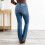 Dame Bootcut Jeans Himmelblå M 4
