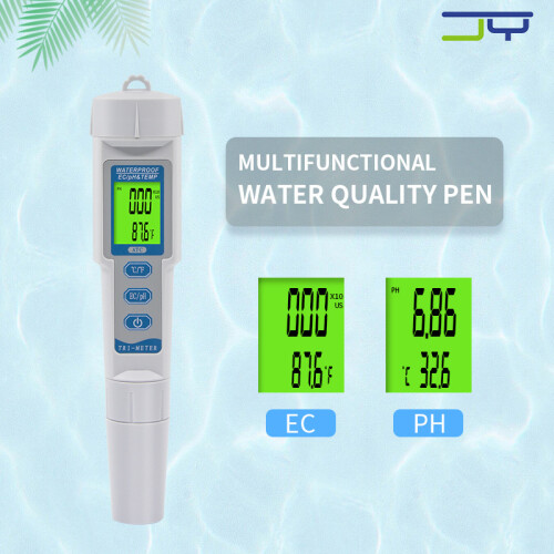 Hydroponics System Compatible Water Tester With Digital Salinity Meter PH Balance Measurement Quick Water Quality Test Multi Parameter Water Tester