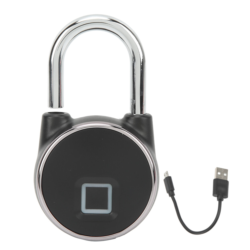 Anti Theft Fingerprint Padlock Smart Keyless Bluetooth App Unlock Security Lock Device Water Resistant Usb Rechargeable Long Standby Time Portable 9551475239743