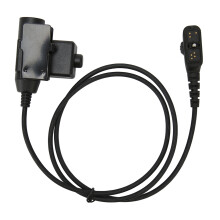 Design resistente, robusta clip posteriore, adattatore per cuffie tattiche, pulsante PTT attivato, comunicazione vivavoce con radio bidirezionale