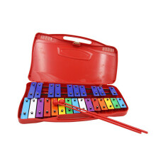 Instrumento musical de percussão multifuncional com glockenspiel de 25 notas, brinquedo musical educativo para iniciantes, xilofone profissional com