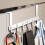 Over-Door Towel Rack Hooks Metal White 6-Hook 1