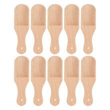 Mini cucharas de madera natural, ecológicas, para la cocina. Juego de cucharas ligeras para remover té, sales de baño, especias y decoración DIY