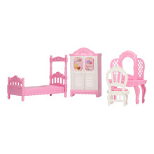 Móveis de madeira para casa de bonecas, acessórios de decoração para casa de bonecas, móveis para quarto de casa de bonecas, móveis de quarto