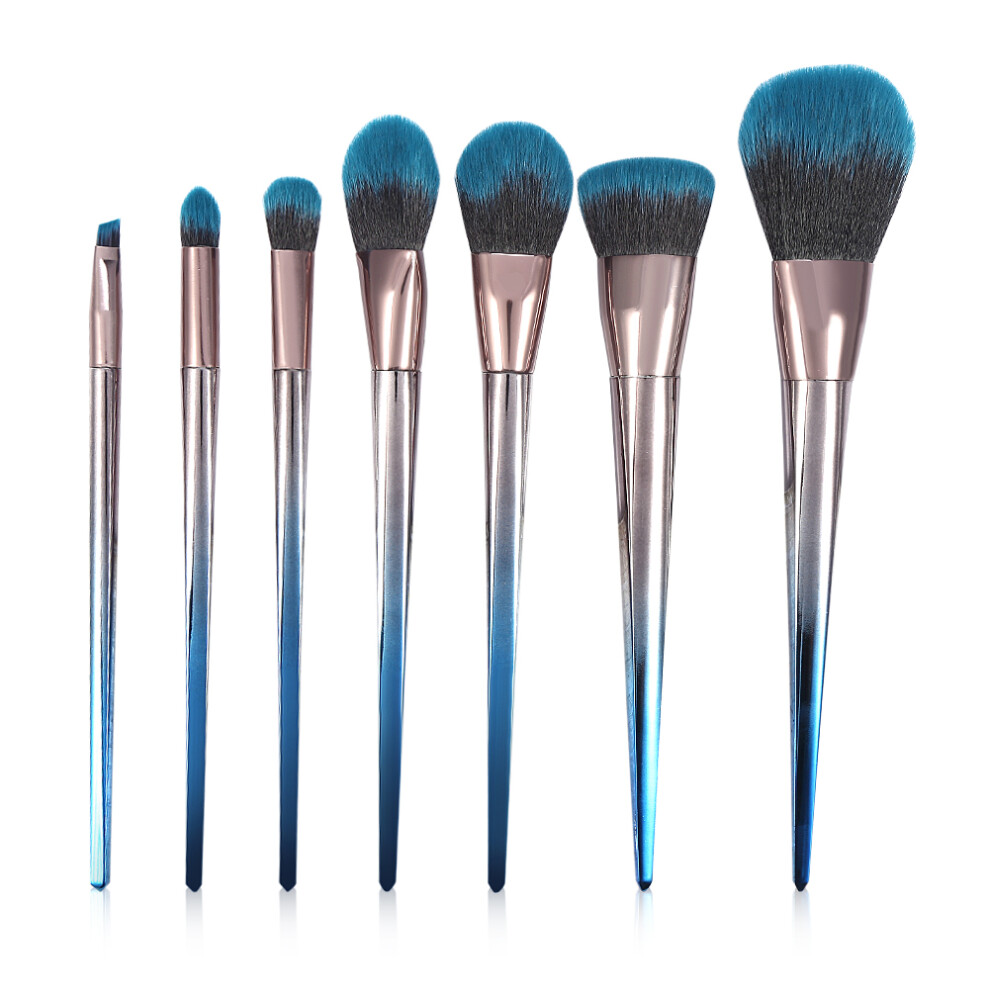 Premium Makeup Brushes Crystal Handle Soft Bristles Natural Color Blending Even Powder Distribution Sparkle Makeup Durable Plastic Handle For
