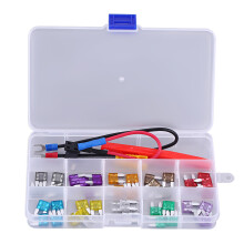 Car ATM Assorted Fuse Kit with Fuse Tap, Corrosion Resistance Blade Fuses Transparent Housings Easy Identification Set for Trucks Boats ATVs UTVs