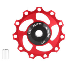 Bicycle Rear Derailleur Accessories11T Pulley Wheel, Smooth Transmission Aluminum Alloy Ceramic Bearings Anti Corrosion Durable Compatible With