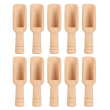 Cuchara de madera multiusos, de madera natural, con mango ergonómico, mini cucharas de madera para uso en la cocina y el baño.