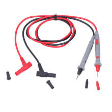 Gold-Plated Probe Multimeter Test Leads Banana Test Lead Precision Sharp Probe Flexible PVC Material Double-Layered Insulated Universal Compatibility