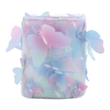 Home Decor Mesh Tulle Fabric With3D Butterfly Design Gradient Color Effect Lace Fabric Soft And Delicate Texture Embroidered Eco-Friendly Wedding