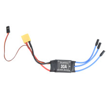 Børsteløs ESC-hastighetskontroller for RC-fly 30A kontinuerlig 40A peak XT60 ultralav impedans inngang BEC5V utgang overopphetingsbeskyttelse lav