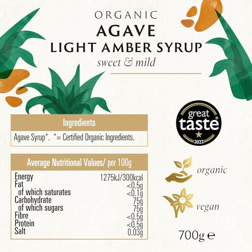 Biona Organic Light Agave Syrup 700g 1