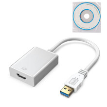 USB To HDMI Converter Full HD Resolution, HDMI Adapter For Windows Mac Linux With Hot Plugging And Extended Desktop Functionality