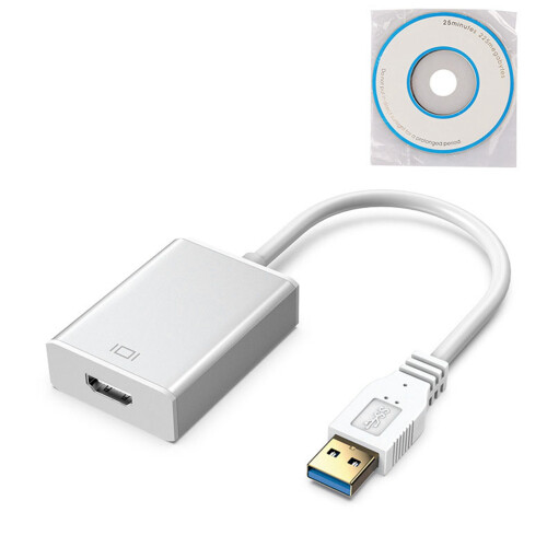 USB To HDMI Converter Full HD Resolution, HDMI Adapter For Windows Mac Linux With Hot Plugging And Extended Desktop Functionality