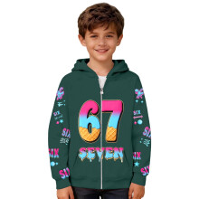 Boys Anime Graphic Zip-Up Hoodie – Long Sleeve Casual Sweatshirt for School & Outdoor Activities