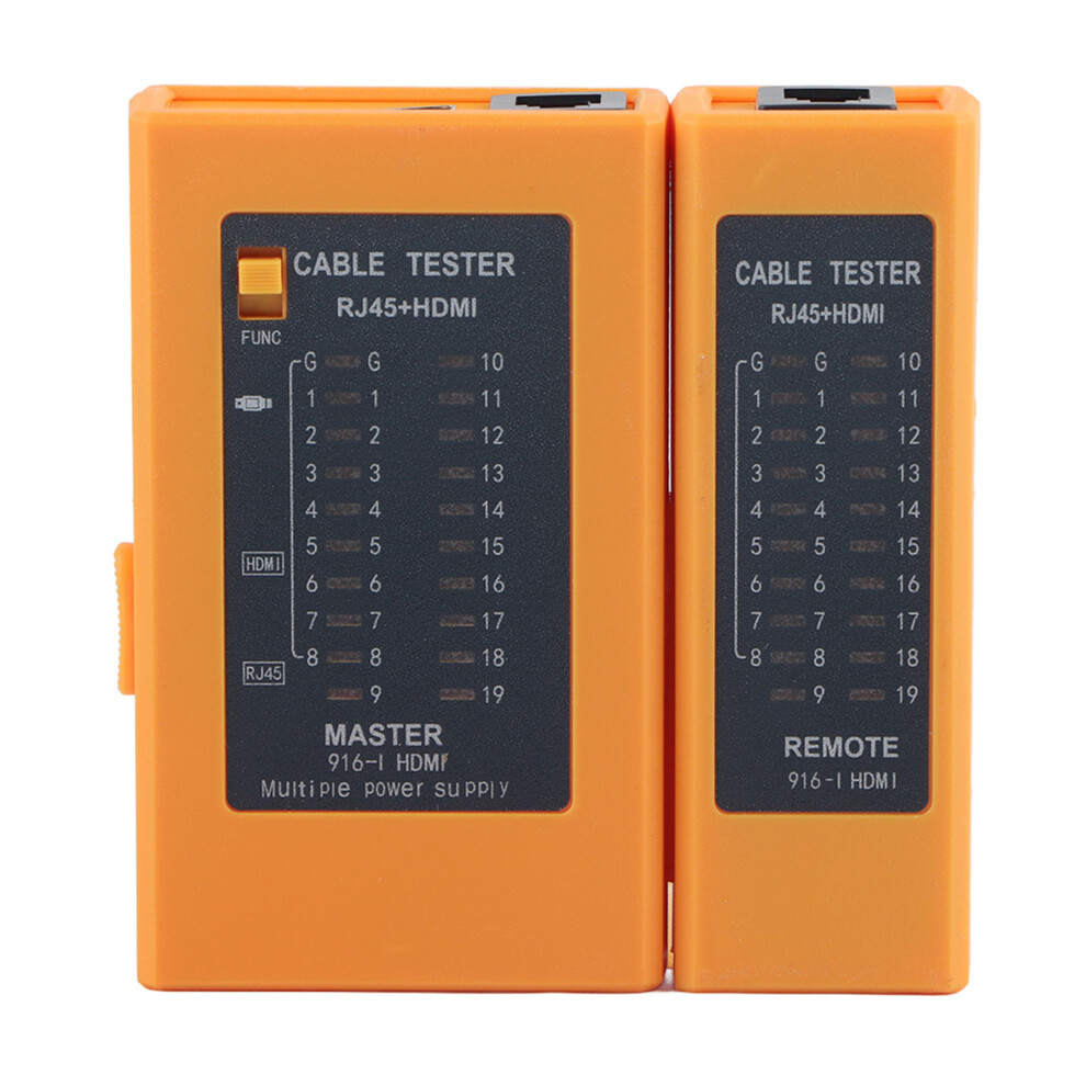 Visible Led Status Display Network Cable Tester Ethernet Continuity Tester Short Circuit Testing Remote Detection Multifunction Supports Rj45hdmi 9014198250995