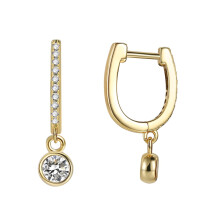 18K Gold Plated Lightweight Drop/Dangle Huggie Earrings For Women | Dainty Earrings Gold Jewelry Gift