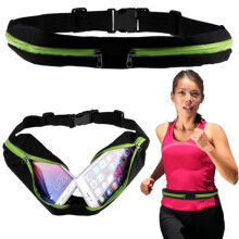 Sac banane pour la course et les voyages, ceinture ajustable en tissu résistant à l'eau et poche porte-bouteille pour la randonnée, la salle de