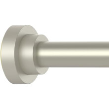 Brushed Nickel Adjustable Shower Curtain Rod (43-66"), 1" Dia, Spring Tension, No-Drill, Rust-Resistant & Non-Slip