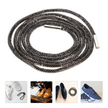 Rhinestone Glitter Cord Rhinestone Shoe Lace Black Metal for Tips 1Pcs
