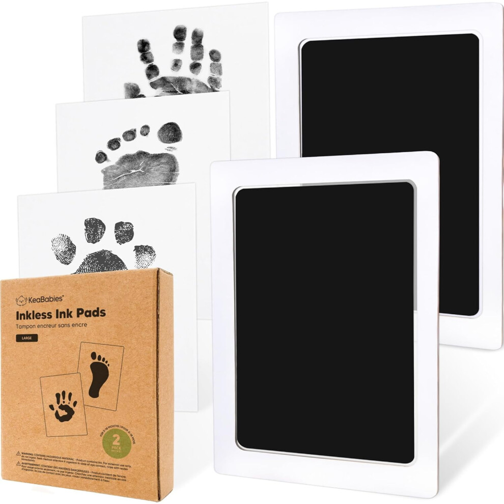 Inkless Baby Hand & Footprint Kit – Mess-Free Ink Pad for Newborn Keepsakes, Dog Nose/Paw Prints, Clean Touch, Ideal New Mom Gift