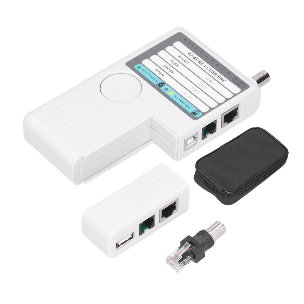 Phone Cable Tester Meter4in1rj11rj45usb Bnc Network Cable Tester Remote Testing Module Fast Fault Detection Easy Read Led Screen Ergonomic 9191629391776