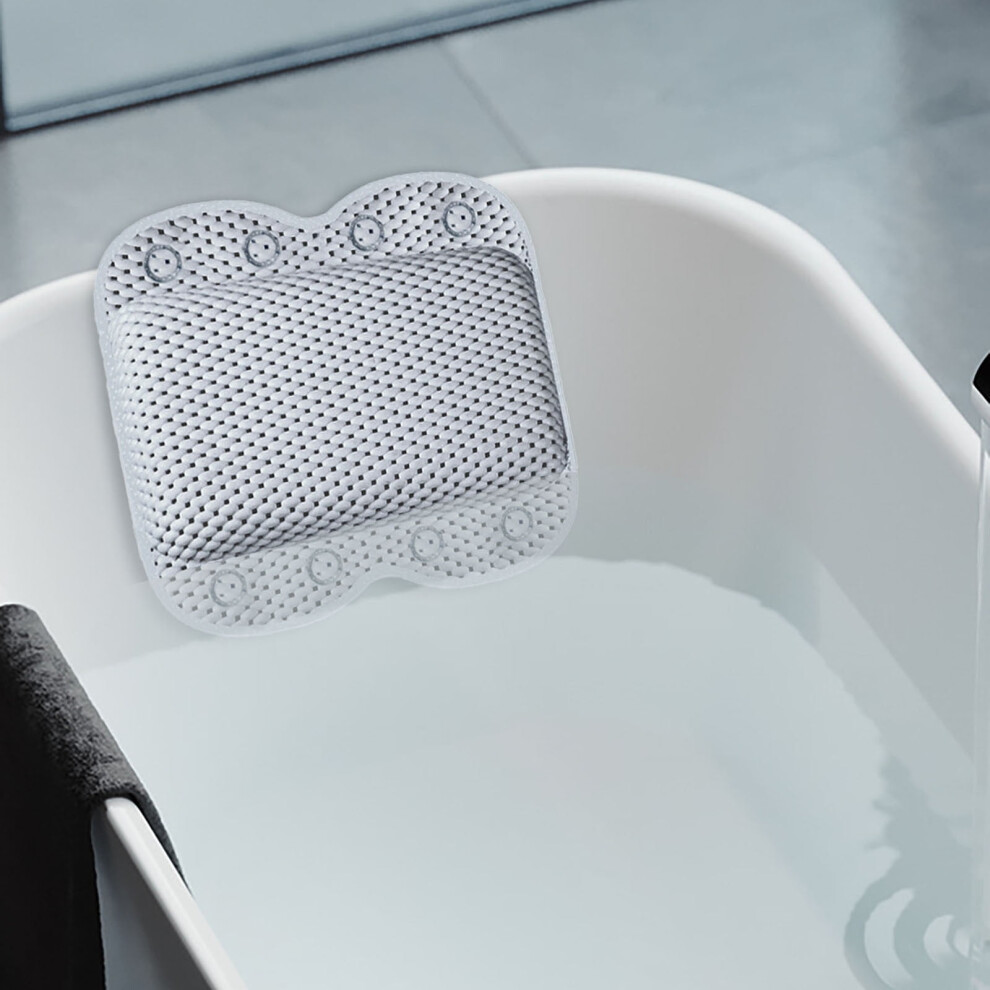 Bathtub Pillow with Suction Cups for Neck and Head Support
