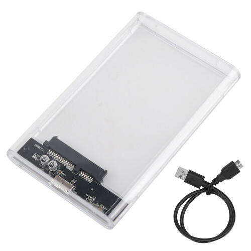 Θήκη σκληρού δίσκου SSD USB3.0 σε SATA, διαφανής θήκη χωρίς εργαλεία, γενική