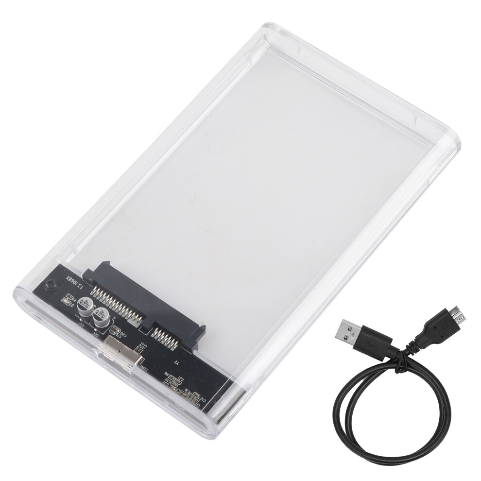 Ssd Hdd Enclosure Usb3.0to Sata Tool Free Transparent Case Universal Compatibility Plug & Play Supports Uasp Hot Swappable For2.5inch Drives 9191629393435