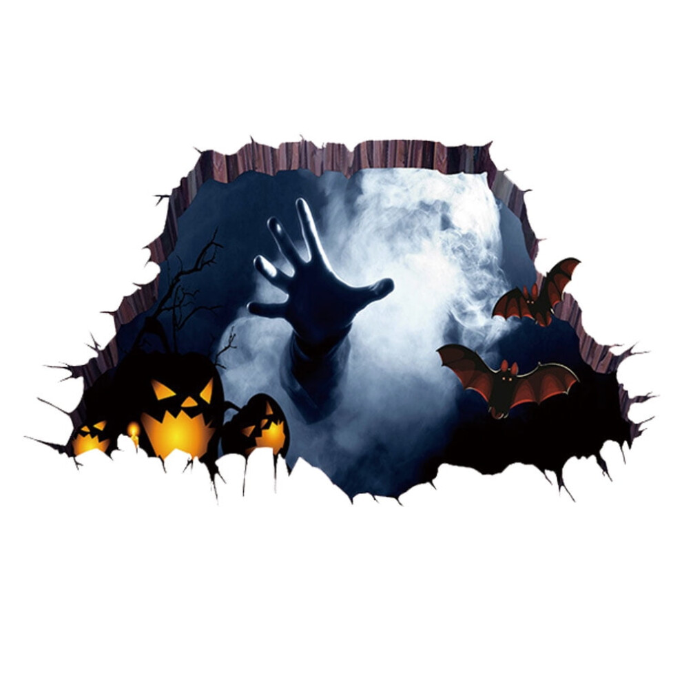 3D Halloween Wall Stickers Horror Decal Murals Wallpaper Breaking Wall Decals For Home Decor 9558633012668