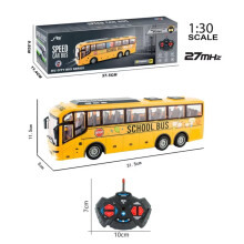 1:30 Scale 27MHZ Lights Simulation School Bus Rc Bus Electric Remote Control Car with Light School Bus Toys