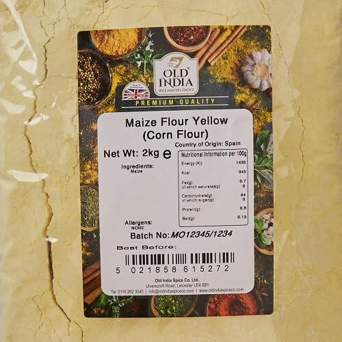 Old India Maize Flour Yellow (Corn Flour) 2kg 1