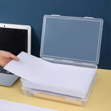 Extra Large Capacity Stackable Transparent Pencil Box Organizer with Secure Lid for Office Home Art Supplies Storage