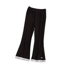 Flare Leggings for Girls Flared Yoga Pants Bootcut Leggings Girls Comfy Workout Pants Black 5-6 Years