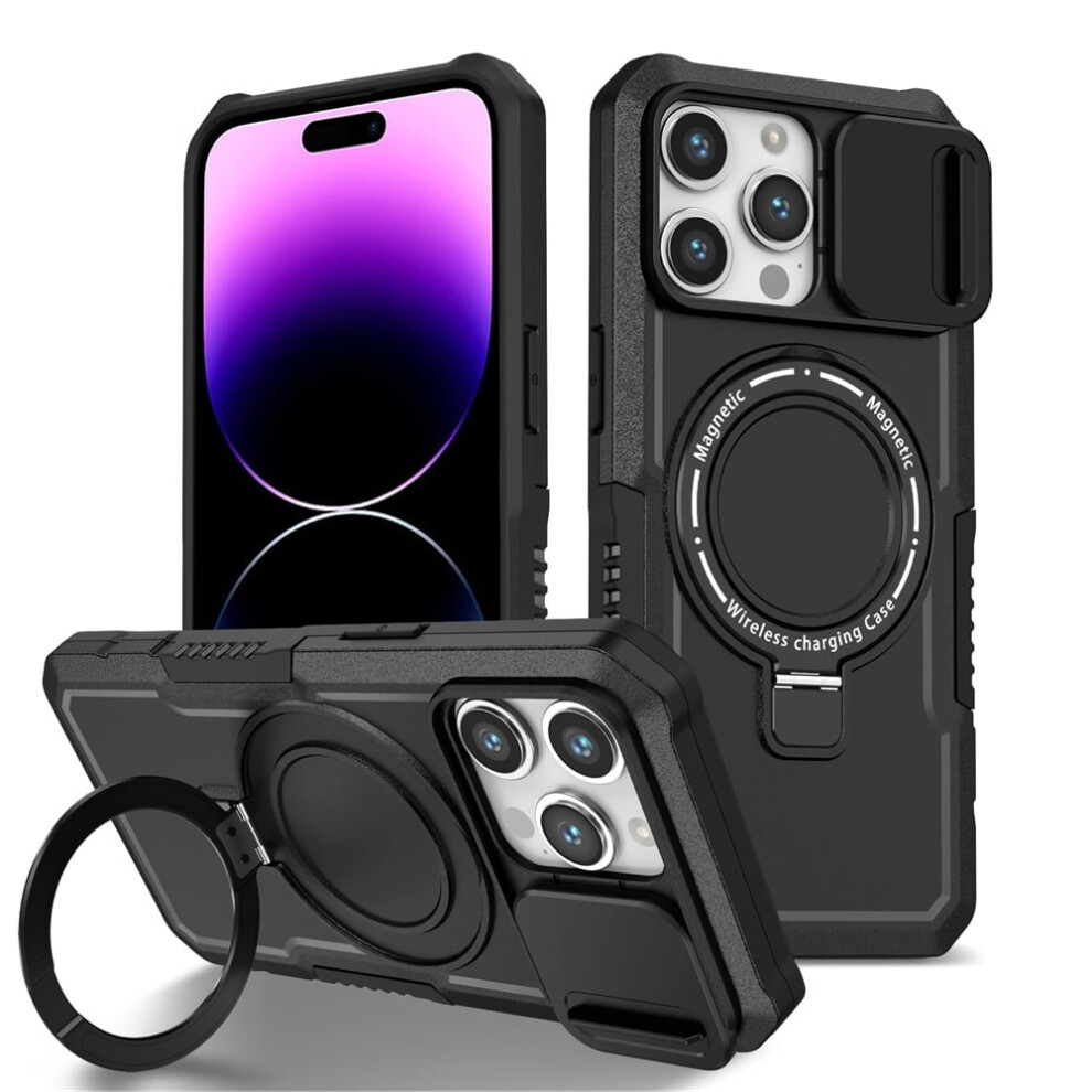 Iphone 14 Pro Case Shockproof Magsafe Sliding Camera Black 9336866144826
