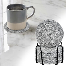 Tischset aus gewebtem Baumwollseil, rund, hitzebeständig, 30 cm (12 Zoll)