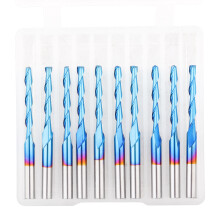 Ball Nose End CNC Router Bit Spiral Router Bits Set Nano Blue Coat End Mill High Hardness Tungsten Steel Bits For Detailed Carving And Precise Milling