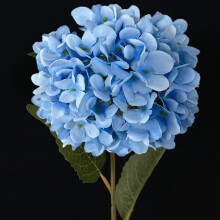 1 PCS Artificial Flowers Large Hydrangeas Flowers Latex Bouquet for Wedding Bridal office Home Party Decoration,Light Blue