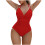 Women's Tummy Control One-Piece Swimsuit V-Neck Ruched 1